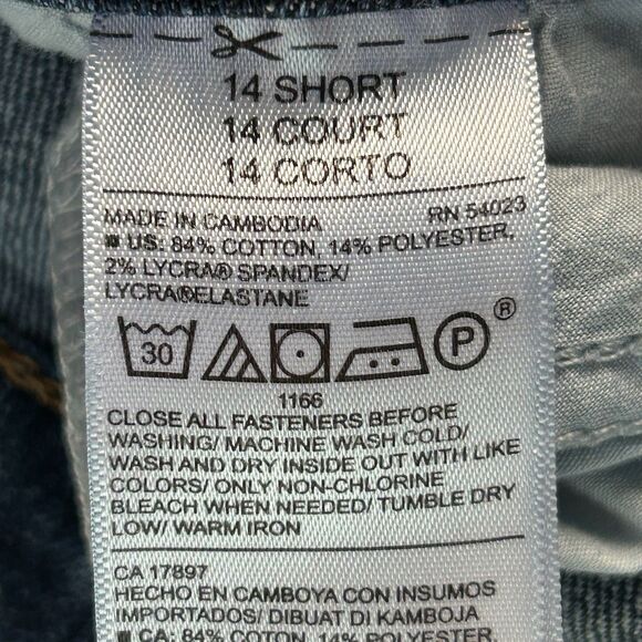 Old Navy Womens Jeans 14 Short Cigarette Curvy Skinny Blue Stretch Whiskered - Picture 8 of 9